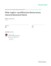 cover of the book Wide-angle x-ray diffraction theory versus classical dynamical theory