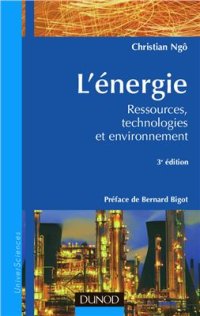 cover of the book L'énergie. Ressources, technologies et environnement