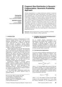 cover of the book Fragment size distribution in dynamic fragmentation: geometric probability approach