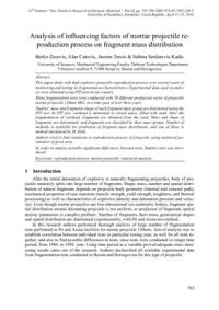 cover of the book Analysis of influencing factors of mortar projectile reproduction process on fragment mass distribution