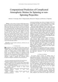 cover of the book Computational prediction of complicated atmospheric motion for spinning or non-spinning projectiles