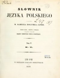 cover of the book Słownik języka polskiego. Tom V (R-T)