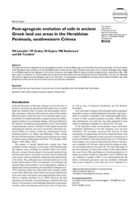 cover of the book Post-agrogenic evolution of soils in ancient Greek land use areas in the Herakleian Peninsula, southwestern Crimea