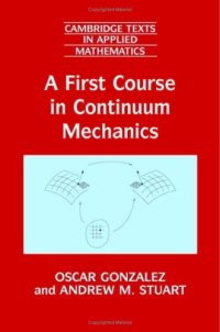 cover of the book A first course in continuum mechanics