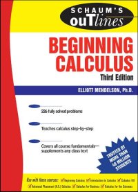 cover of the book Schaum's Outline of Beginning Calculus