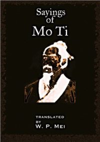 cover of the book Sayings of Mo Ti