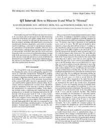 cover of the book QT Interval: How to Measure It and What Is Normal