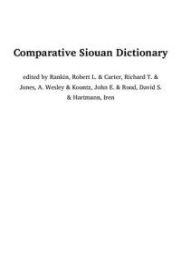 cover of the book Comparative Siouan Dictionary