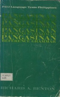 cover of the book Pangasinan Reference Grammar