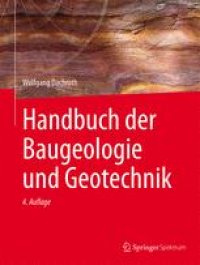 cover of the book Handbuch der Baugeologie und Geotechnik