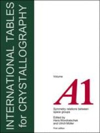 cover of the book International Tables for Crystallography Volume A1: Symmetry relations between space groups