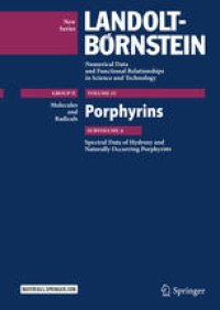 cover of the book Porphyrins: Spectral Data of Hydroxy and Naturally Occurring Porphyrins