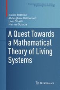 cover of the book A Quest Towards a Mathematical Theory of Living Systems