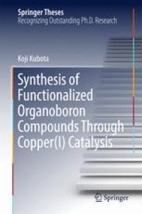 cover of the book Synthesis of Functionalized Organoboron Compounds Through Copper(I) Catalysis