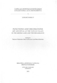 cover of the book Functions and Decorations: Art and Ritual at the Vatican Palace in the Middle Ages and the Renaissance