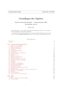 cover of the book Grundlagen der Algebra [Lecture notes]