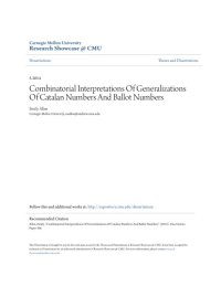 cover of the book Combinatorial Interpretations of Generalizations of Catalan Numbers and Ballot Numbers [PhD thesis]