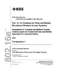 cover of the book IEEE STD 802.16e - Standard for Local