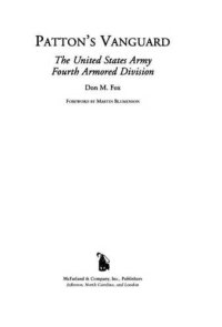 cover of the book Patton's Vanguard: The United States Army Fourth Armored Division