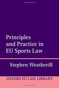 cover of the book Principles and practice in EU sports law