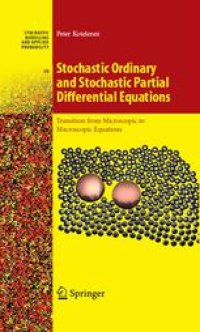 cover of the book Stochastic Ordinary and Stochastic Partial Differential Equations: Transition from Microscopic to Macroscopic Equations