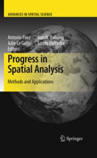 cover of the book Progress in Spatial Analysis: Methods and Applications