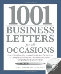 cover of the book 1001 business letters for all occasions : from interoffice memos and employee evaluations to company policies and business invitations - templates for every situation