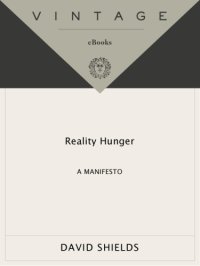 cover of the book Reality hunger : a manifesto