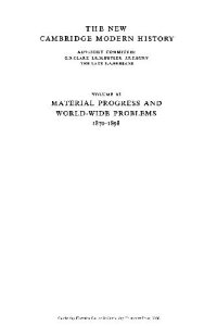 cover of the book The New Cambridge Modern History, Vol. 11: Material Progress and World-Wide Problems, 1870-98