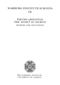 cover of the book Pseudo-Aristotle "The Secret of Secrets" : sources and influences