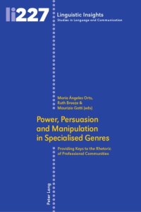 cover of the book Power, Persuasion and Manipulation in Specialised Genres: Providing Keys to the Rhetoric of Professional Communities