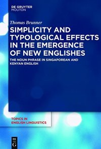 cover of the book Simplicity and Typological Effects in the Emergence of New Englishes
