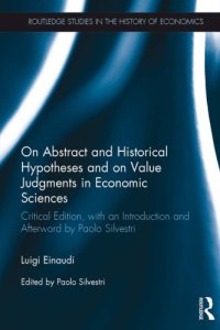 cover of the book On Abstract and Historical Hypotheses and on Value Judgments in Economic Sciences