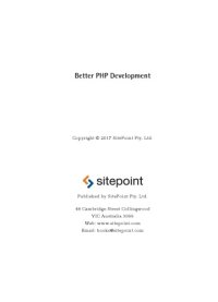 cover of the book Better PHP Development