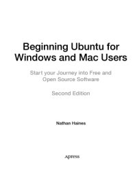 cover of the book Beginning Ubuntu for  Windows and Mac Users