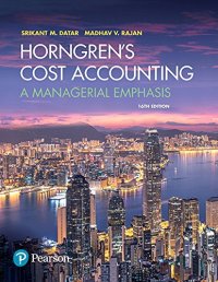 cover of the book Horngren’s Cost Accounting: A Managerial Emphasis