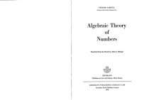 cover of the book Algebraic Theory of Numbers