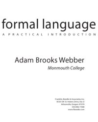 cover of the book Formal Language: A Practical Introduction