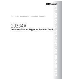 cover of the book 20334A: Core Solutions of Skype for Business 2015