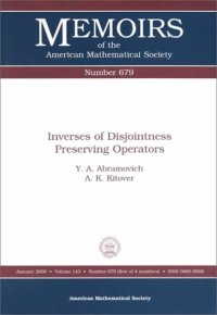 cover of the book Inverses of Disjointness Preserving Operators