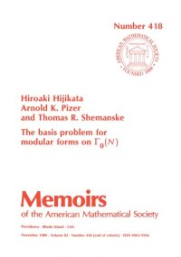 cover of the book The Basis Problem for Modular Forms on {Gamma}O