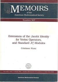 cover of the book Extensions of the Jacobi Identity for Vertex Operators, and Standard A