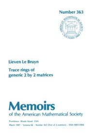 cover of the book Trace Rings of Generic 2 by 2 Matrices