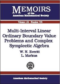 cover of the book Multi-Interval Linear Ordinary Boundary Value Problems and Complex Symplectic Algebra