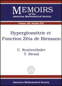 cover of the book Hypergeometrie Et Fonction Zeta De Riemann