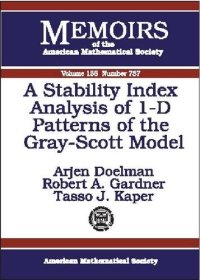 cover of the book A Stability Index Analysis of 1-D patterns of the Gray-Scott Model