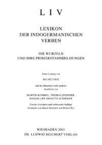 cover of the book Lexikon der indogermanischen Verben