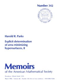 cover of the book Explicit Determination of Area Minimizing Hypersurfaces, II