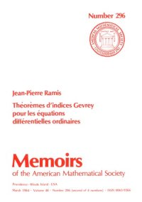 cover of the book Theoremes D’Indices Gevrey Pour Les Equations Differentielles Ordinaires