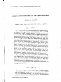 cover of the book Origen y Evolución de los Sistemas Genéticos